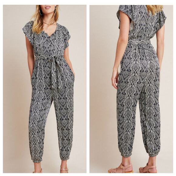 Anthropologie Jumpsuit Floral Tropical New - Picture 1 of 4
